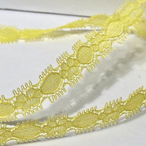 Yellow Petite Lace Trim 12 Rolls Offray Crafts Scrapbook Card Making Gift